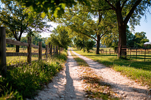 Serene dirt road through a green landscape, a Wallpaper Photo by AlyaAnd