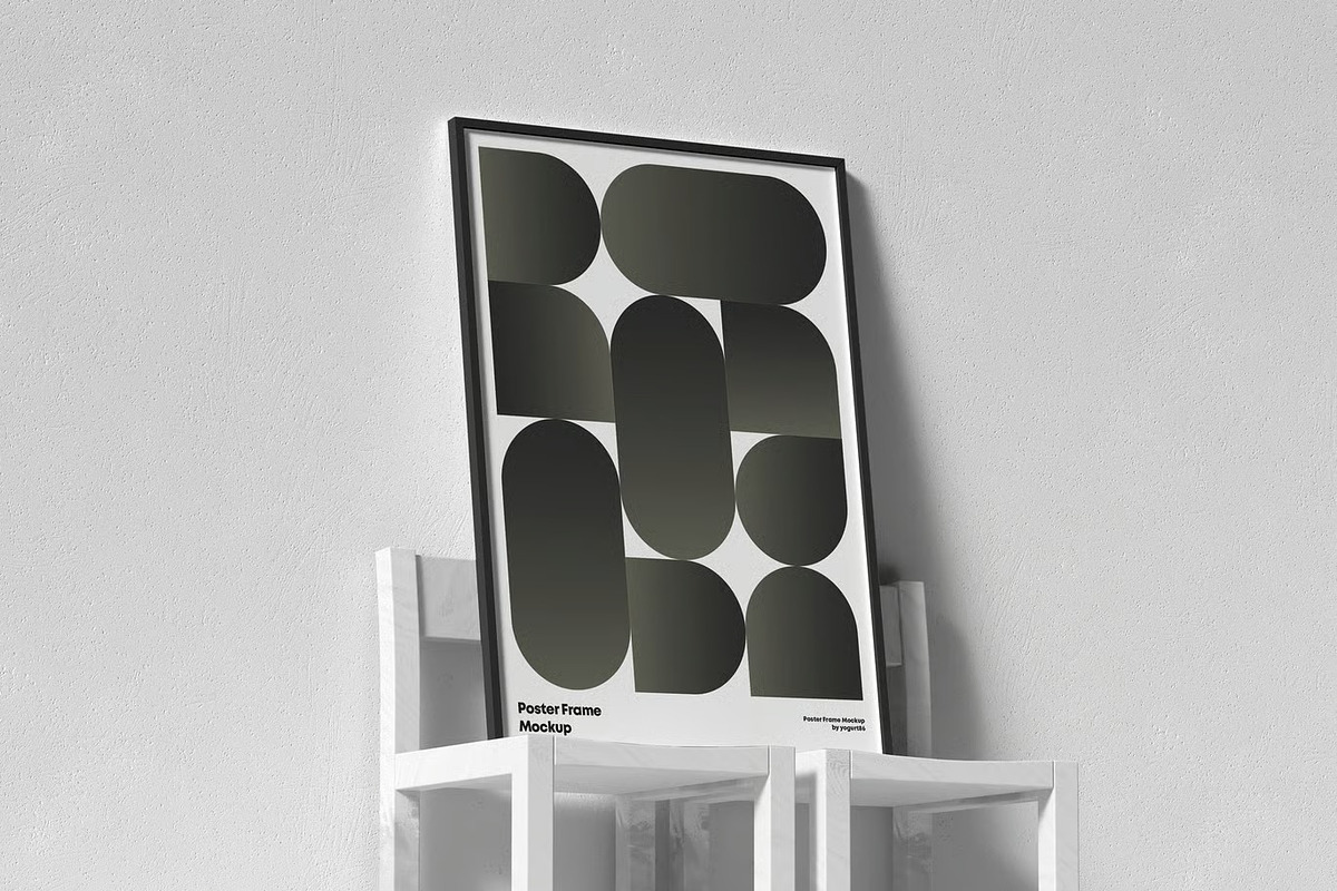 Poster Frame Mock-up, an Advertising Mockup by zippypixelstudio (Photo 10 of 16)