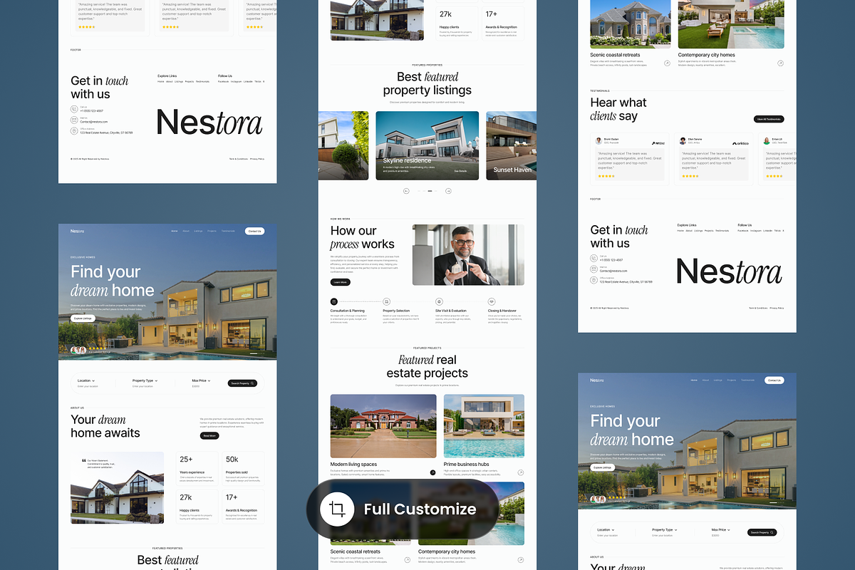 Nestora - Real Estate Landing Page, a Landing Page Template by SLAB! Design (Photo 3 of 4)