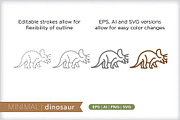 Minimal dinosaur icons, an Outline Icon by Picture Window (Thumbnail 5 of 5)