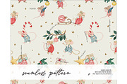 Christmas Mouse Holiday pattern, a Pattern Graphic by Milatoo (Thumbnail 1 of 4)