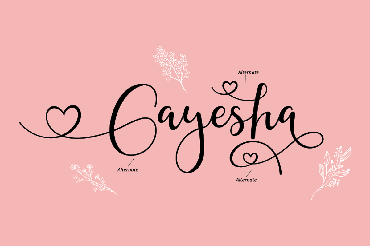 Gayesha - Lovely Script, a Script Font by PutraCetol Studio (Photo 5 of 11)