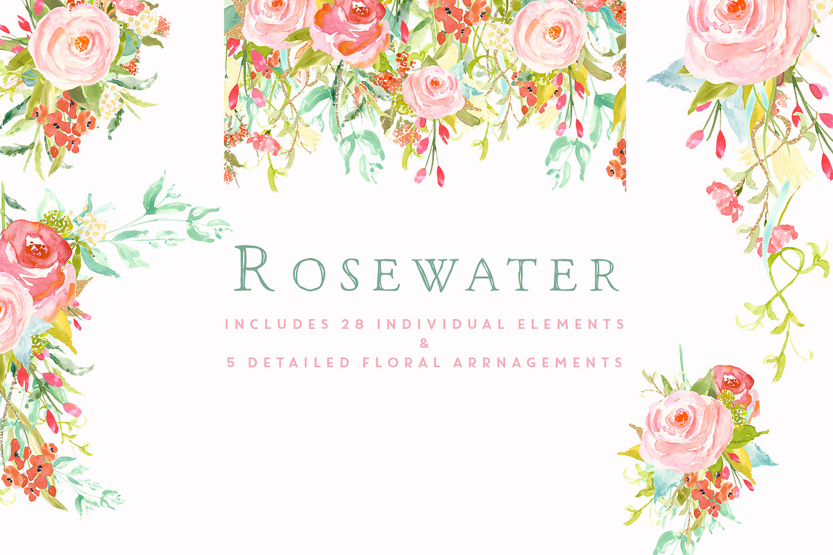 Flower Clip Art - Rosewater, an Illustration by Create The Cut (Photo 3 of 5)