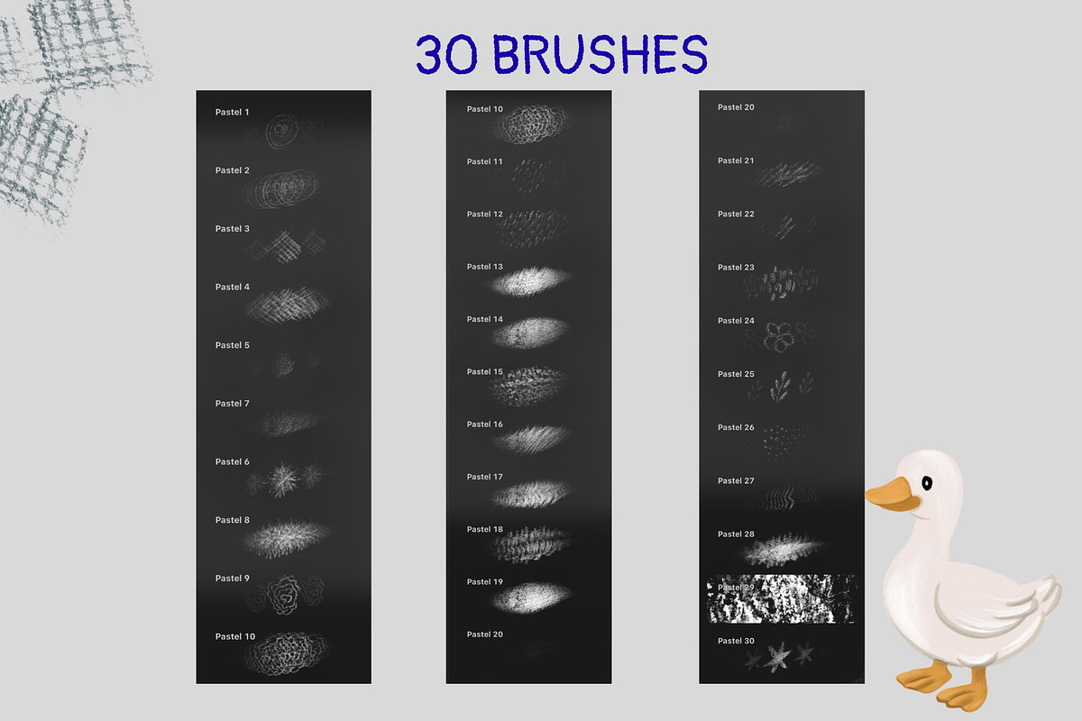 Procreate Pastel Brushes, a Brush Add-On by Elatedowl (Photo 2 of 5)