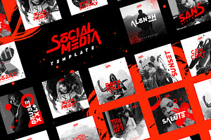 BLACK & RED Social Media Bundle