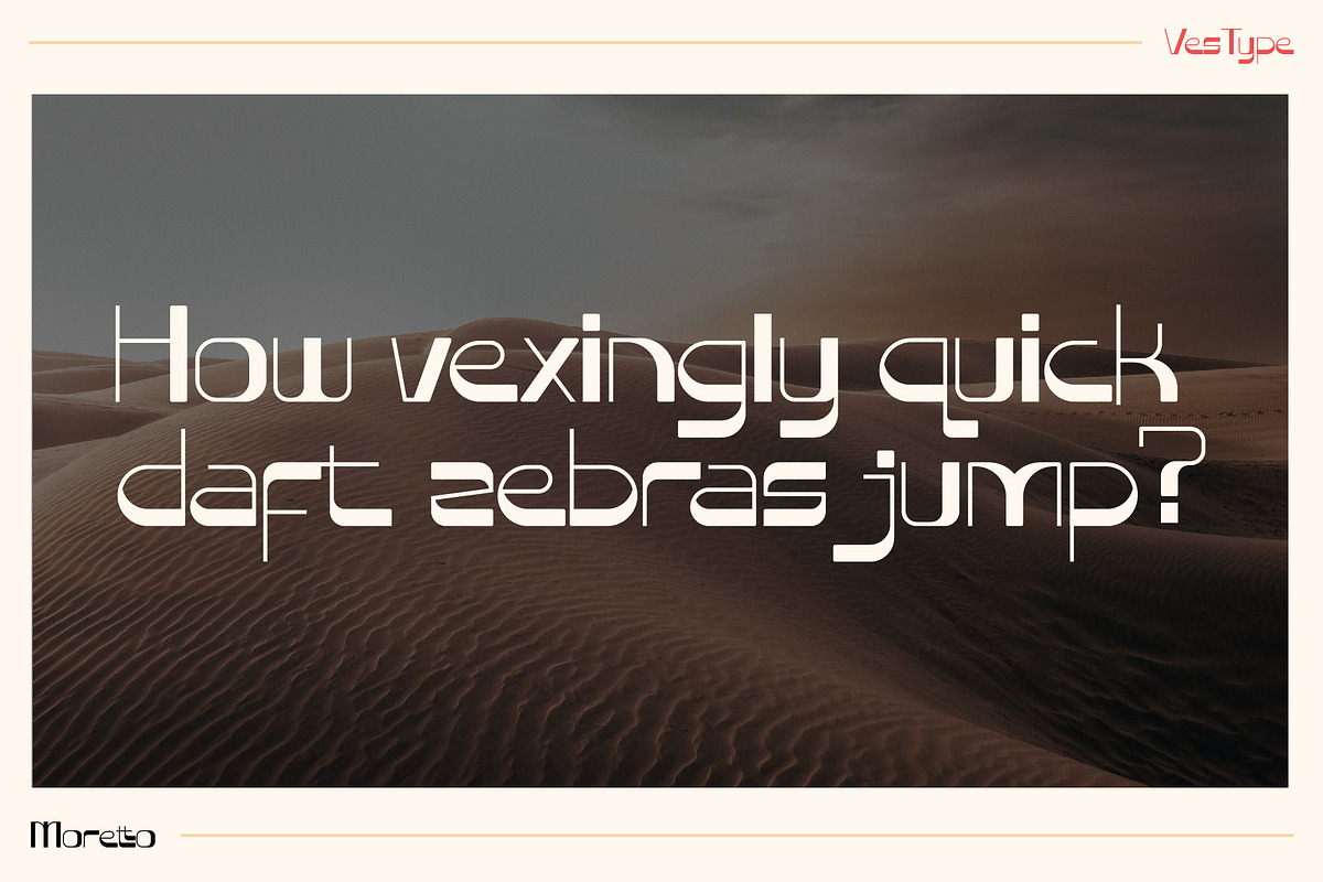 Moretto Display Font - VesType, a Sans Serif Font by aditvest (Photo 3 of 8)