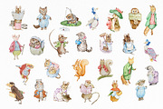 Watercolor Beatrix Potter Clipart, an Animal Illustration by SvetaArtStore (Thumbnail 3 of 5)