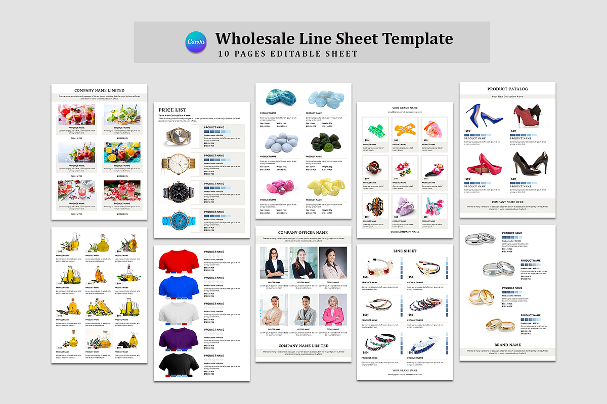 Wholesale Line Sheet Template, a Stationery Template by Design Zone (Photo 1 of 5)