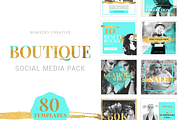 Boutique Social Media Pack, a Social Media Template by Numszky Creative (Thumbnail 1 of 6)