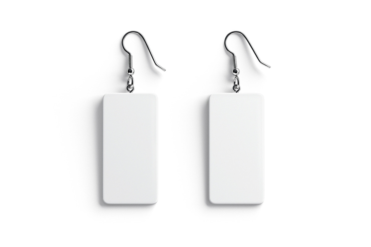 Rectangular Earring Jewelry 3D Model, an Object 3D Model by rebrandy (Photo 3 of 9)