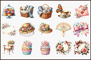 Summer Bridal Tea Party Set Clipart, an Illustration by Sublimation Artist (Thumbnail 3 of 6)