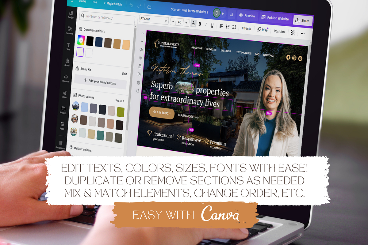 Canva Website Template Real Estate, a Landing Page Template by vectorocean (Photo 8 of 11)