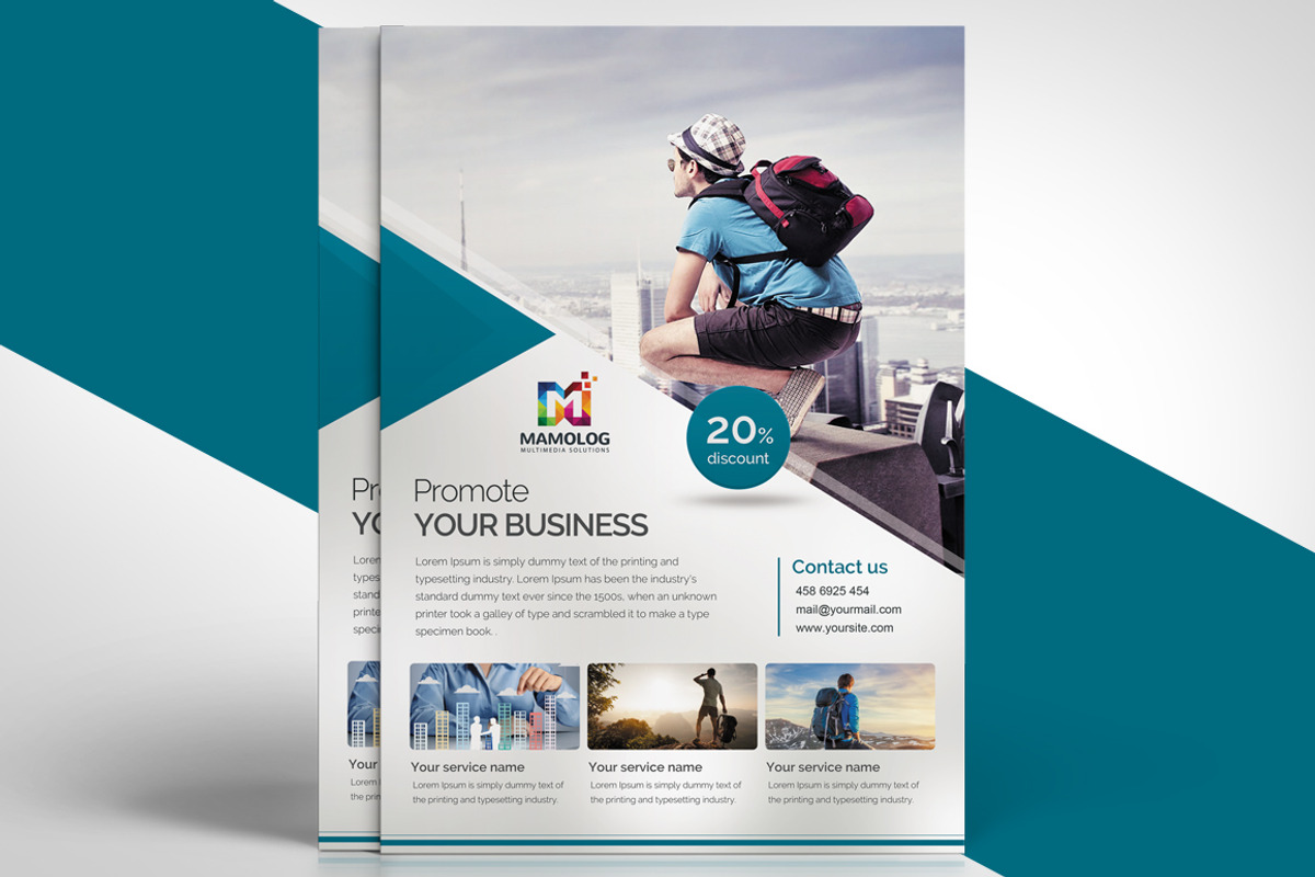 Clean Corporate Flyers, a Flyer Template by Nody4Design (Photo 3 of 4)