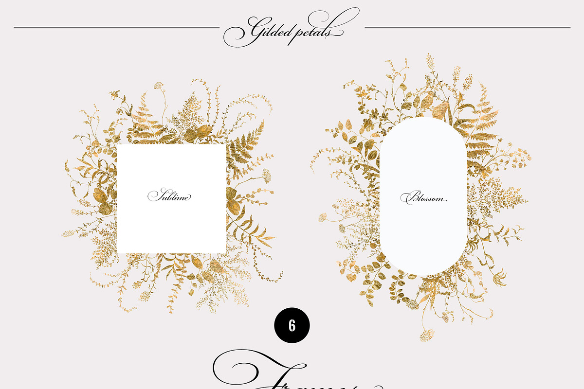 Gilded Petals Gold Foliage, an Illustration by SunnyAfternoons (Photo 6 of 13)