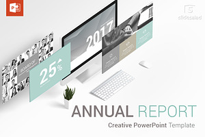 Annual Report PowerPoint Template, a Presentation Template by SlideSalad