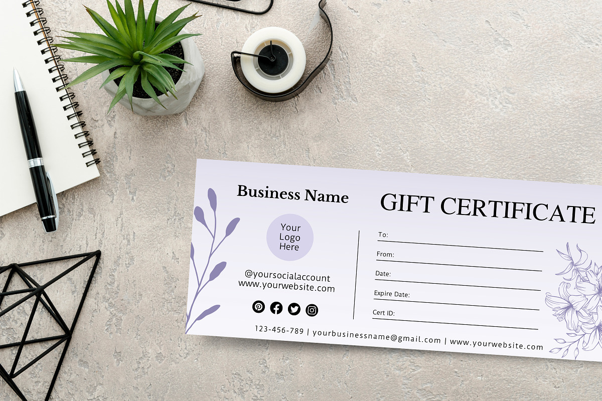 Gift Certificate Canva Template, a Design Template by Snapybiz (Photo 1 of 10)