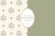 Vintage Blue Floral Print Patterns, a Pattern Graphic by Eclectic Anthology (Thumbnail 5 of 14)