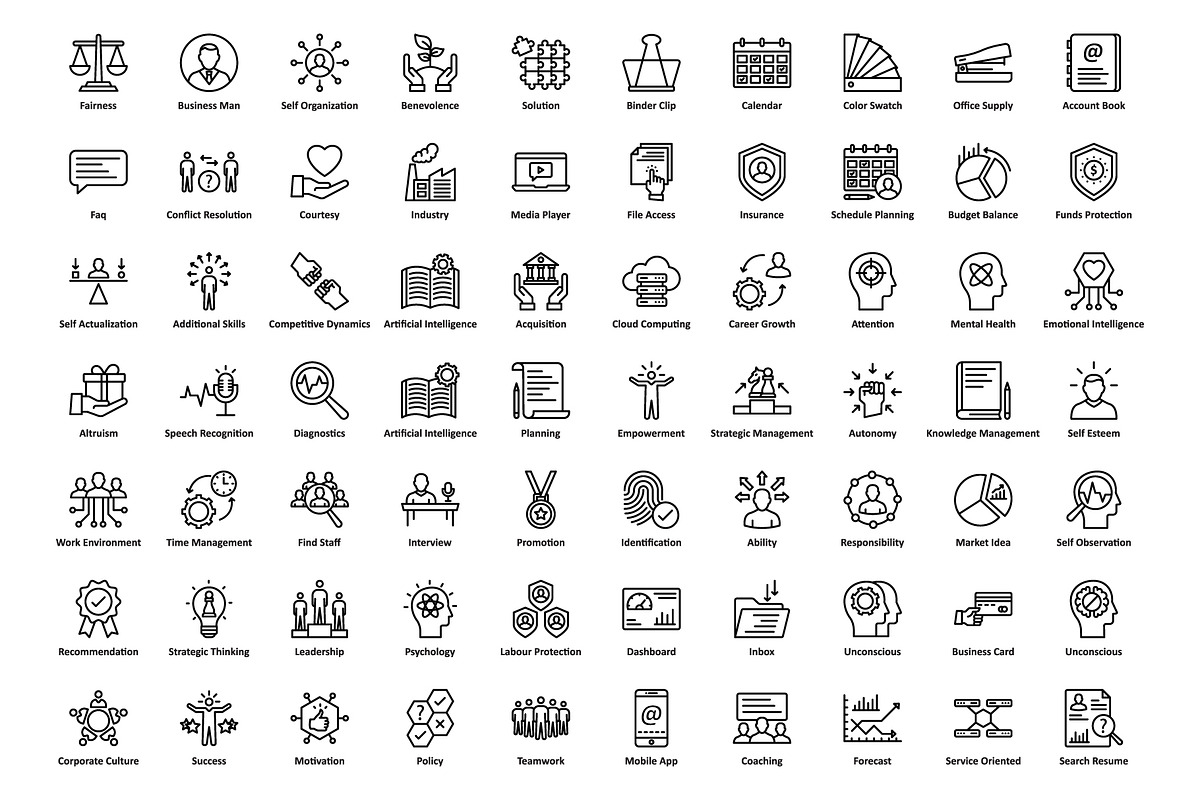 1275 Business Startup Line Icons, an Outline Icon by Vector Portal (Photo 9 of 20)