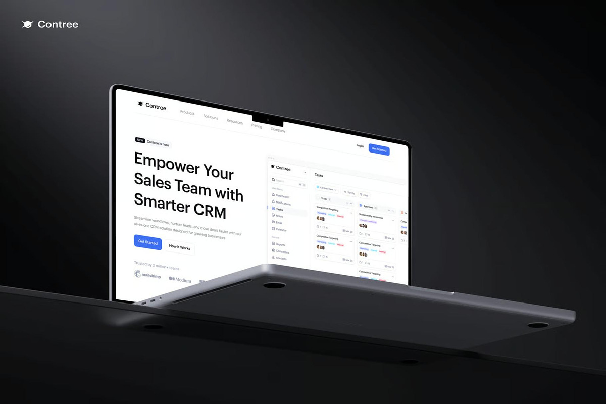 Contree CRM Website Template UI Kit, an UI Kit Template by Lumina_ui_ux202 (Photo 8 of 8)