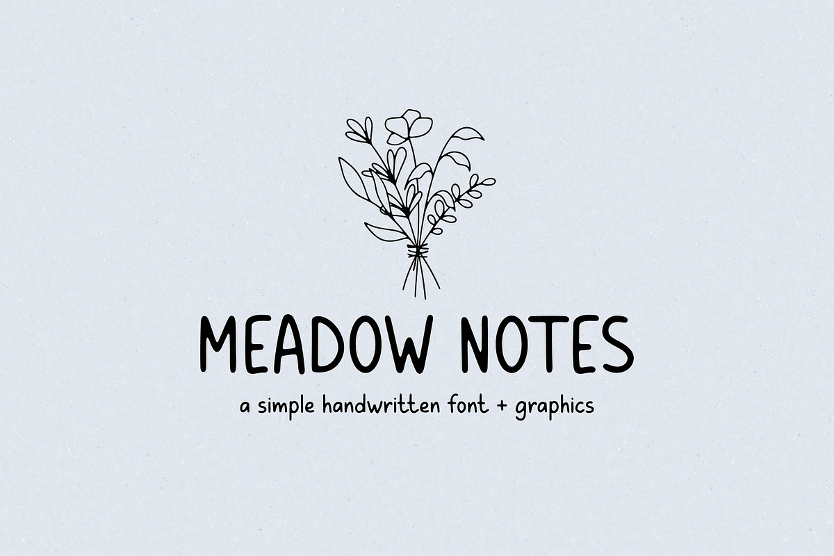 Meadow Notes - Handwritten Font, a Sans Serif Font by simpleblues (Photo 1 of 12)