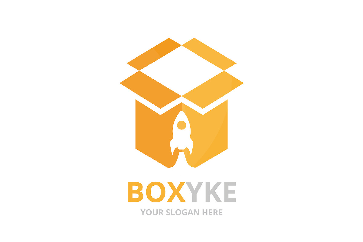 Vector box and rocket logo, a Branding & Logo Template by GraphiShop