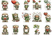 Whimsical Valentine Grandpa Clipart, an Illustration by Designking (Thumbnail 2 of 5)