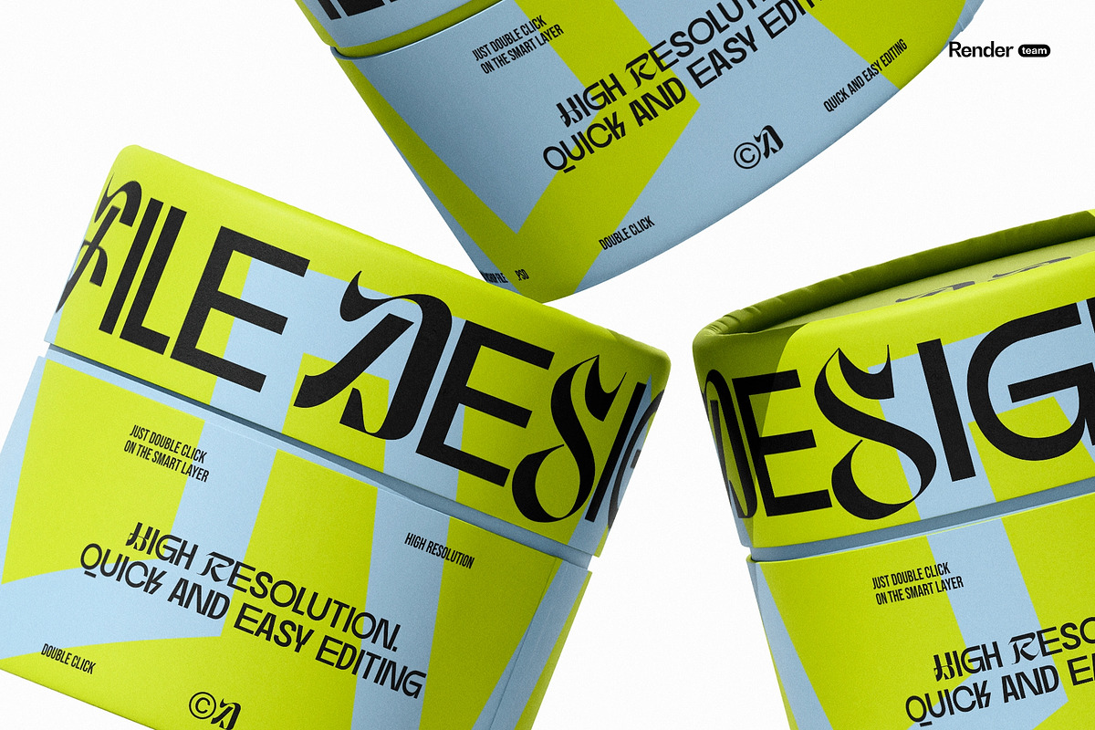 Paper Tube Mockup Set, a Packaging Mockup by Renderteam (Photo 18 of 20)