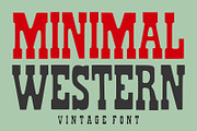 Minimal Western font, a Slab Serif Font by Fourteen Letter (Thumbnail 1 of 6)