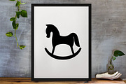 Rocking Horse Silhouette SVG, an Object Illustration by newminddesign (Thumbnail 3 of 3)