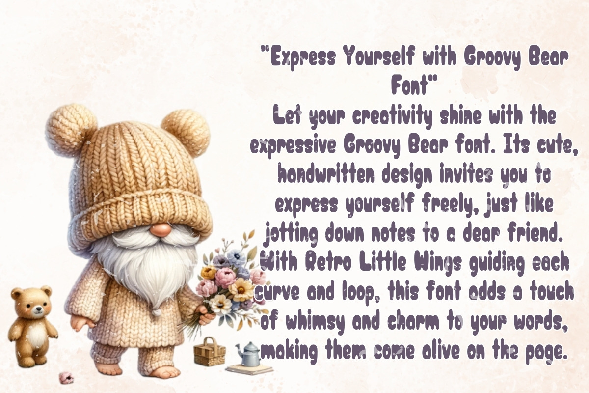 GROOVY BEAR - Handwritten, a Handwritten Font by Charmingbear59.design (Photo 3 of 5)