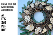 Pinecone wreath, an Object Graphic by HelloWood (Thumbnail 3 of 3)