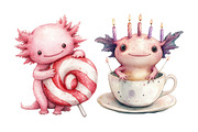 Cute Axolotl Birthday PNG, an Illustration by SinaCreation (Thumbnail 5 of 5)