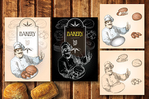 Baker and bakery set