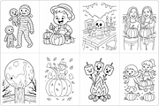 Halloween Activity Coloring PDF Page, a Seasonal Illustration by Nuvame Arts & Designs (Thumbnail 4 of 8)