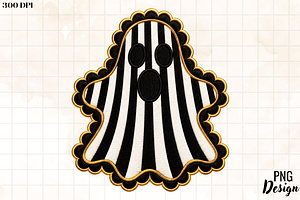 Striped Ghost PNG Shirt Design, an Object Graphic by Cut File