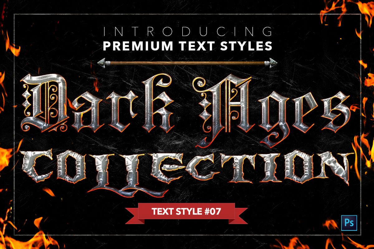 Dark Ages #2 - Text Styles, a Layer Style Add-On by Jonas Stensgaard (Photo 8 of 28)
