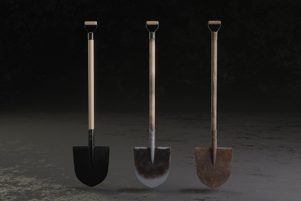 Shovel Set, an Object 3D Model by mockupzz (Photo 4 of 9)