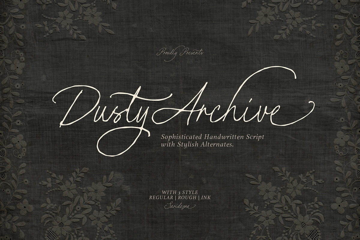 Dusty Archive - Handwritten Script, a Script Font by Sarid Ezra (Photo 1 of 9)