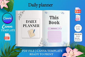 Daily Planner Canva Templates KDP