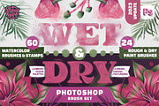 Wet & Dry Photoshop Brush Set, a Brush Add-On by Shoutbam (Thumbnail 1 of 10)