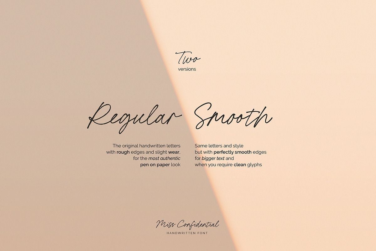 Miss Confidential handwritten font, a Handwritten Font by Minna Kaario (Photo 5 of 13)