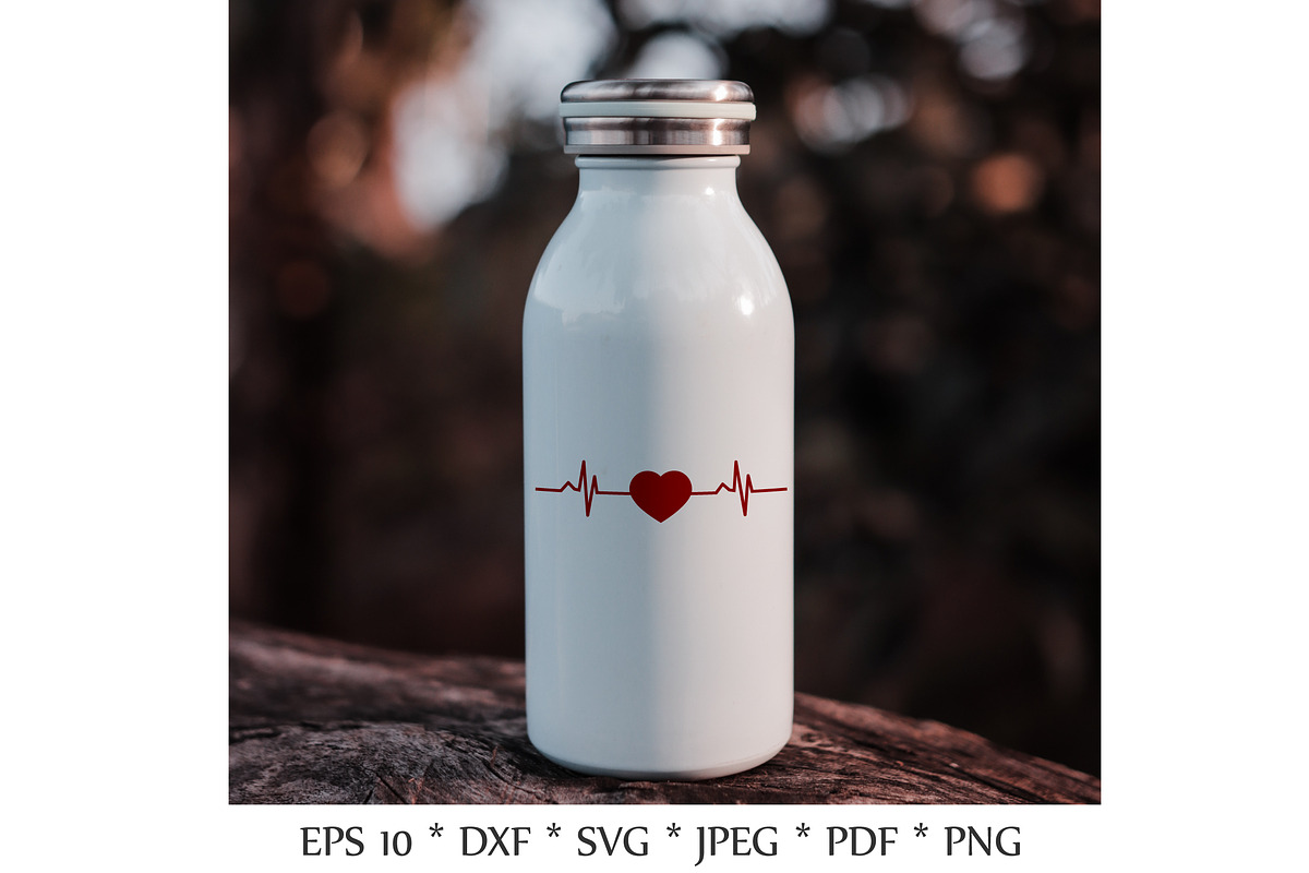 Heartbeat SVG. Line heart beat SVG., an Object Graphic by Kseniia_designer's shop (Photo 3 of 5)