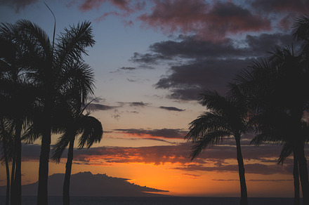 Maui sunset containing maui, hawaii, and beauty