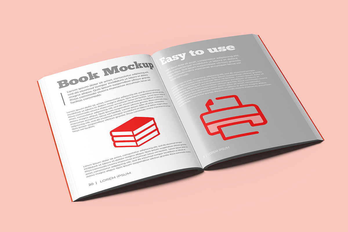 Softcover Book Mockup - 12 views, a Books & Magazine Mockup by Illusiongraphic (Photo 10 of 25)
