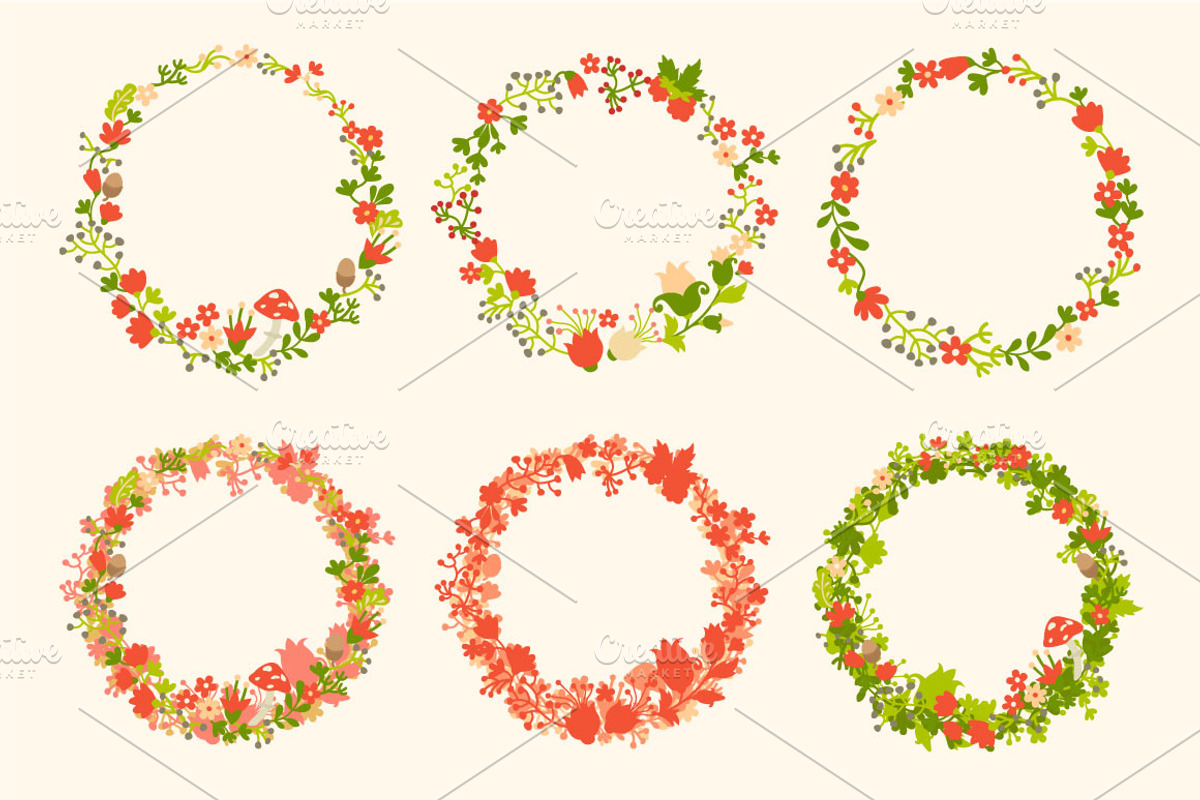 Leaf,botanic wreath, Easter elements, a Decorative Illustration by Rimma (Photo 3 of 7)