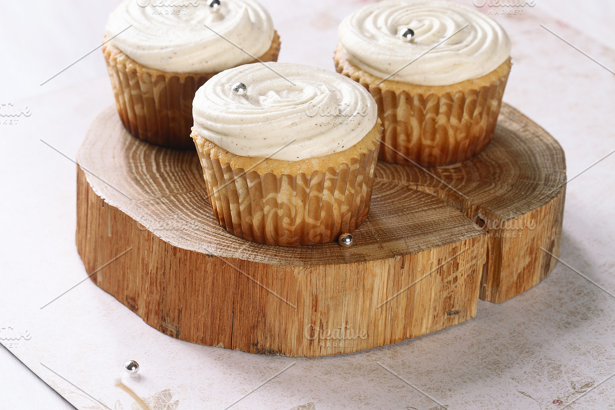 Vanilla cupcakes featuring vanilla, cupcake, and cake, a Food & Drink Photo by Miuda21 (Photo 2 of 2)