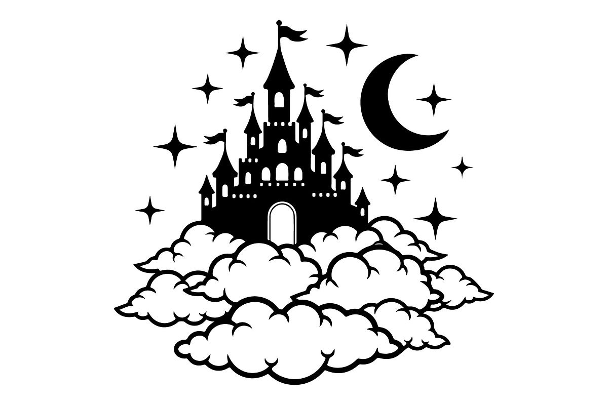 Fantasy Castle Cloud Moon Bundle, an Object Illustration by Gaye Art (Photo 16 of 30)