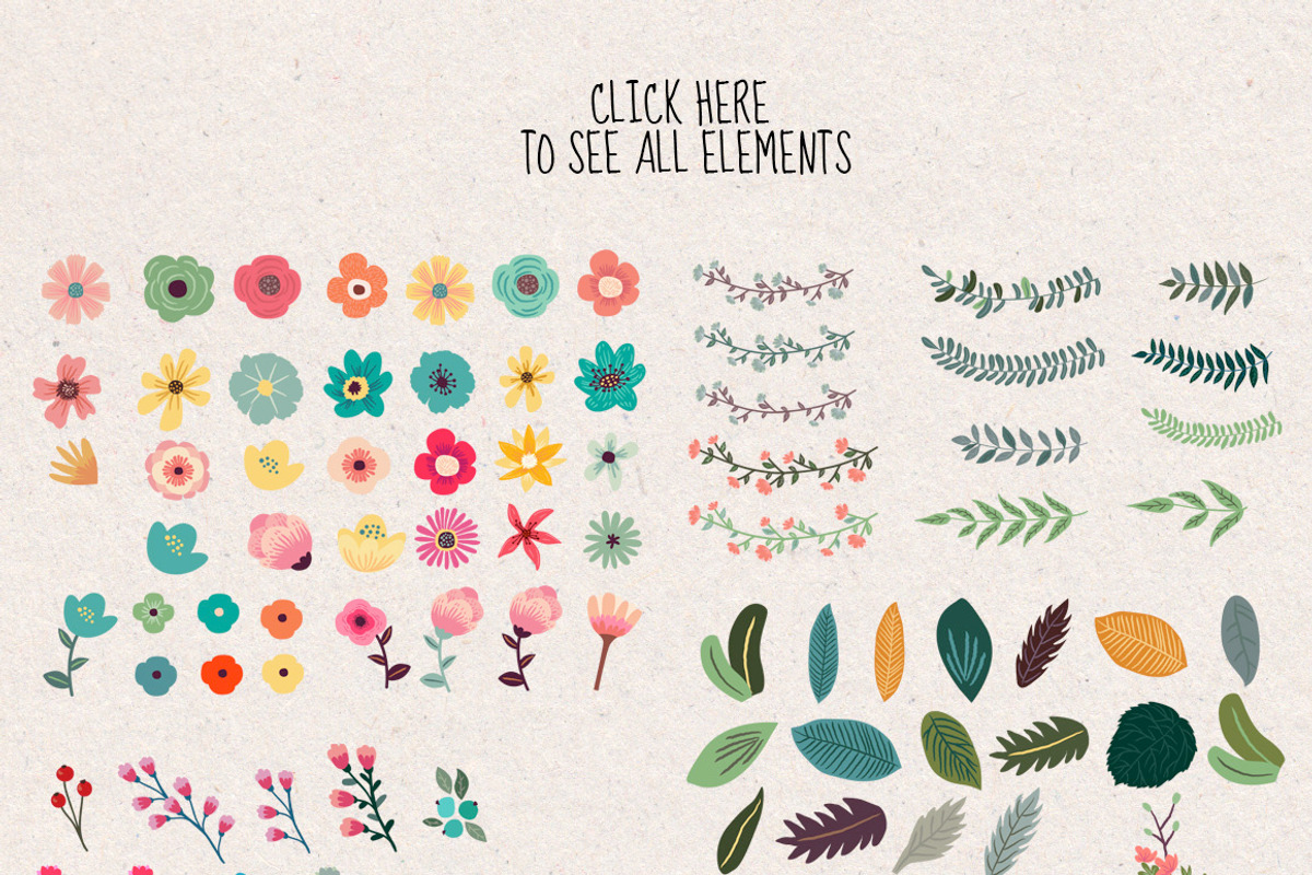 The big flower bundle, an Illustration by CLIPART GARDEN (Photo 5 of 5)
