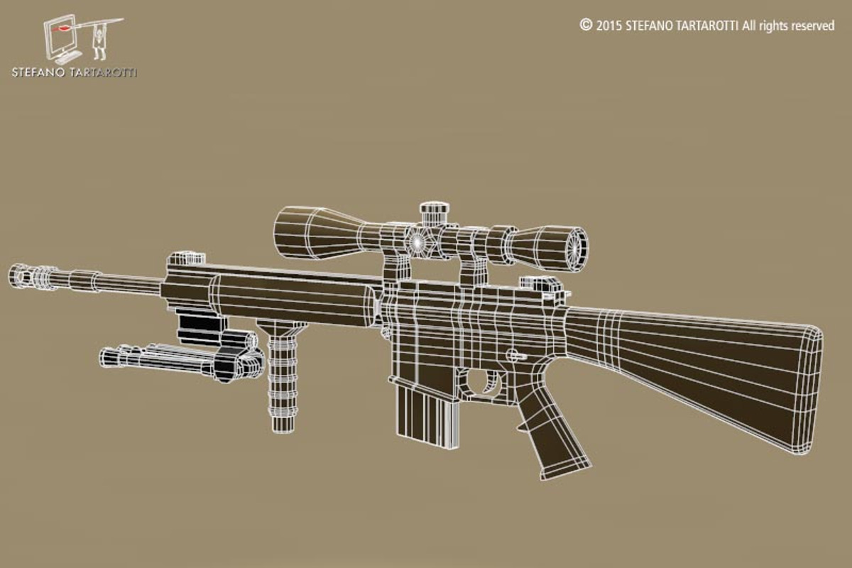 Mk12 sniper rifle, an Object 3D Model by Tartino 3D models (Photo 7 of 7)