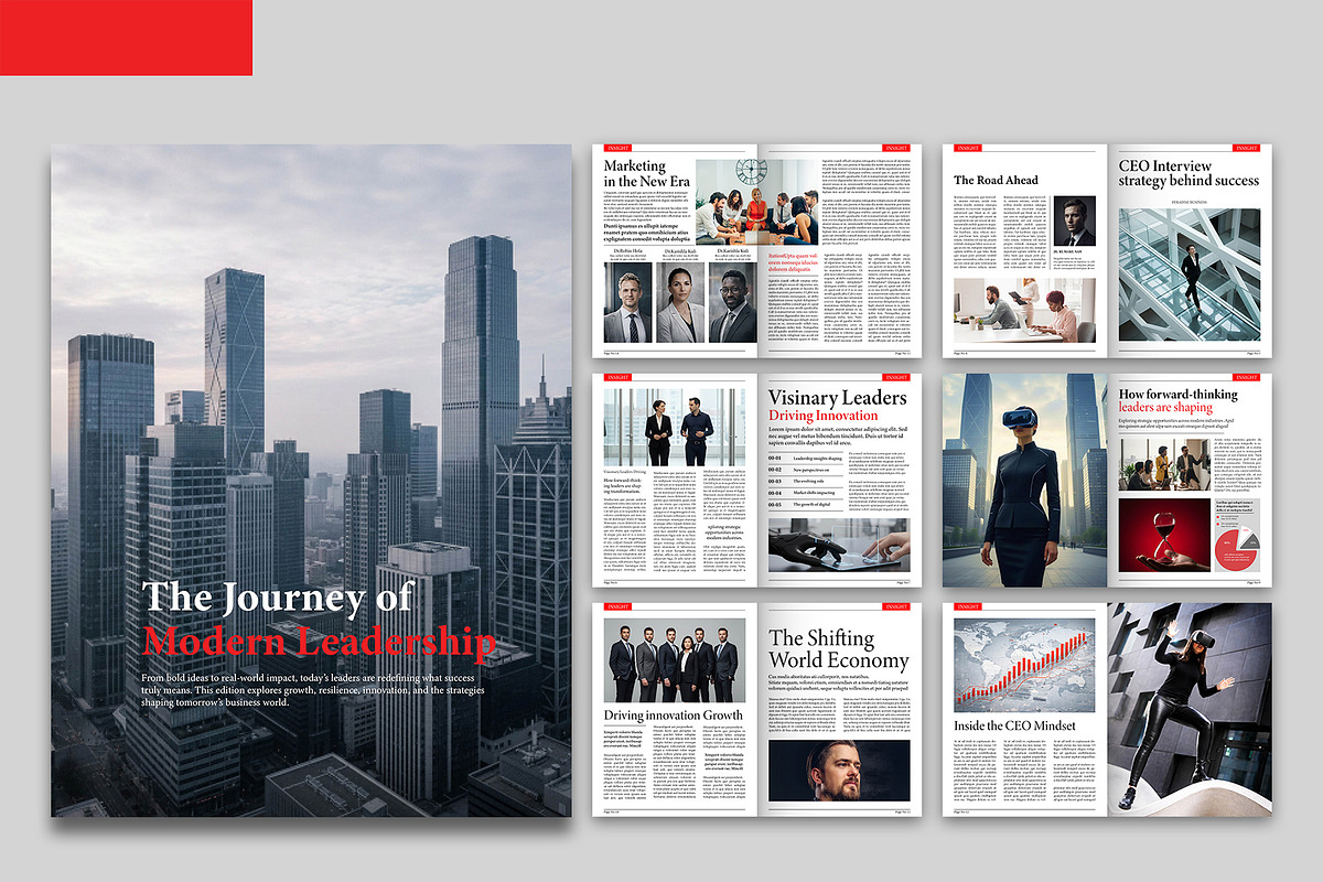 Modern Leadership Journal magazine, a Magazine Template by Shajib Shikder (Photo 2 of 2)